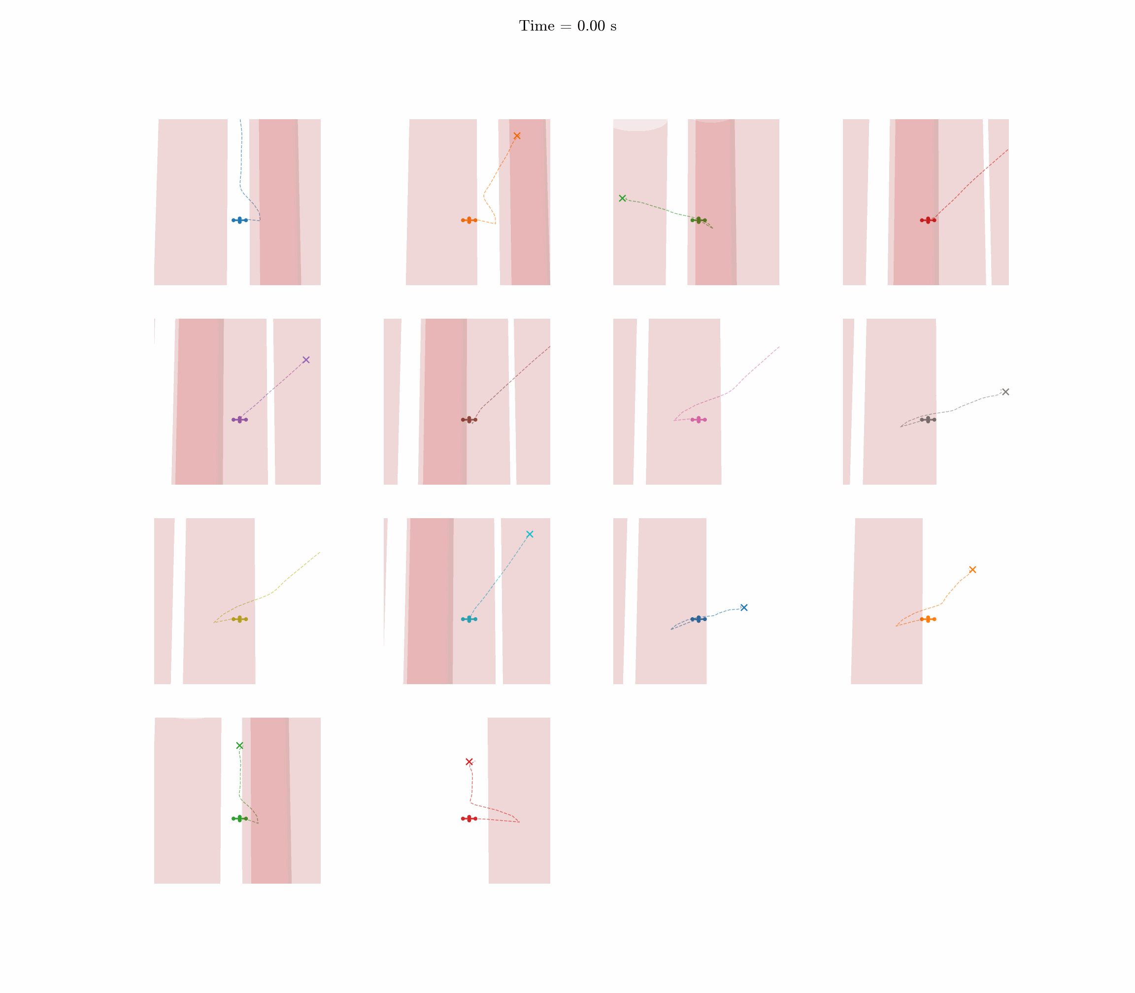 Animated chase views of the coupled multi-quadrotor setup